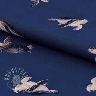 Jersey Turtle midnight blue digital print