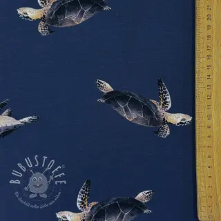 Jersey Turtle midnight blue digital print