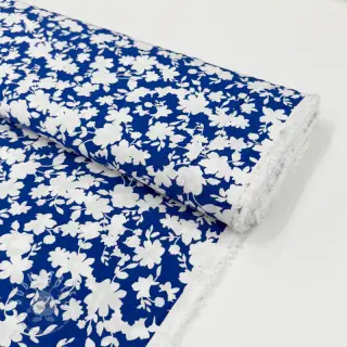 Viskosestoff STRETCH Flowers cobalt