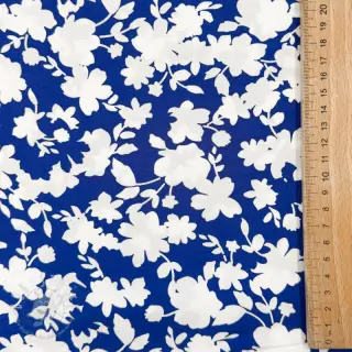 Viskosestoff STRETCH Flowers cobalt