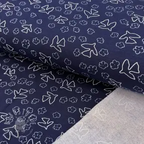 Sweat kuschel Birds navy