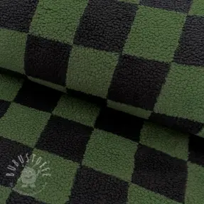 Mantelstoff TEDDY JACQUARD Checks anthracite