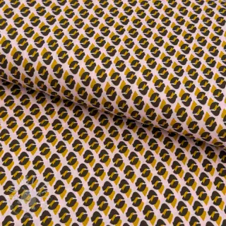 Baumwollstoff Graphic dots light rose