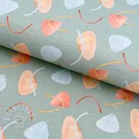 Jersey Shapes sage digital print