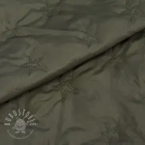 Steppstoffe Stars army green