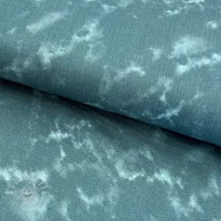 Double gauze/musselin TIE DYE dark cyan