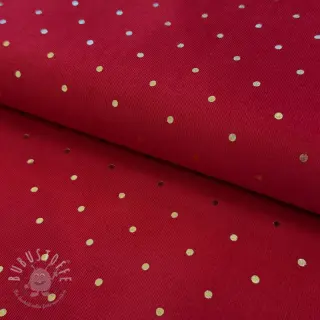 Feincord FOIL GOLD Dot red