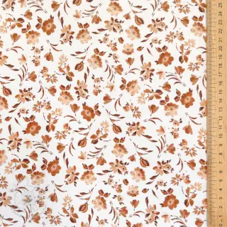Jersey Romantic flowers white mauve digital print