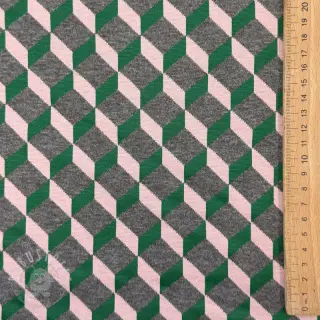 Damenkostümstoff KNITTED JACQUARD Graphic green