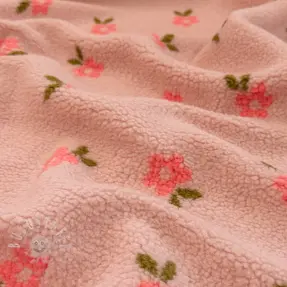 Mantelstoff TEDDY Tiny flowers light pink