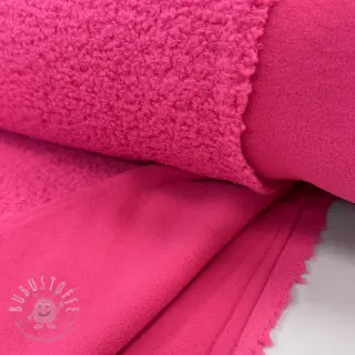 Fleece TEDDY DOUBLE SIDED pink neon