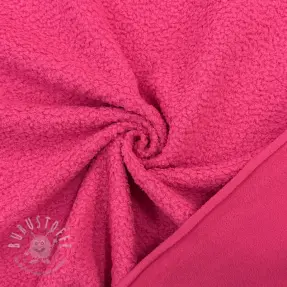 Fleece TEDDY DOUBLE SIDED pink neon