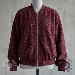 Mantelstoff TEDDY rouge