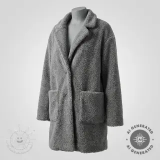 Mantelstoff TEDDY grey