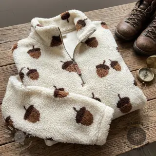 Mantelstoff TEDDY JACQUARD Acorns