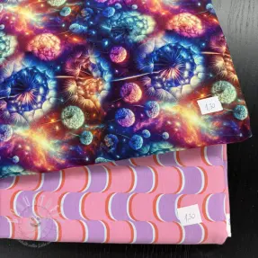 Stoffreste Sommersweat digital print 0380