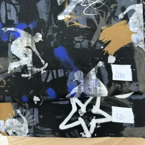 Stoffreste Sommersweat digital print 0390