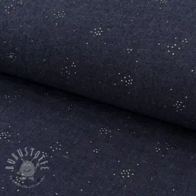 Baumwollstoff JEANS Glitter small dots