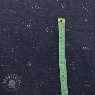 Baumwollstoff JEANS Glitter small dots