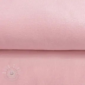 Baumwoll Bündchenstoff glatt powder pink ORGANIC