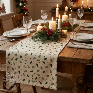 Dekostoff Linenlook Xmas tree