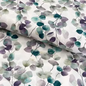 Baumwollstoff Eucalypt white digital print