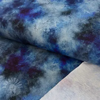 Sweatstoff TIE-DYE blue digital print