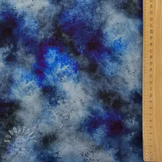 Sweatstoff TIE-DYE blue digital print