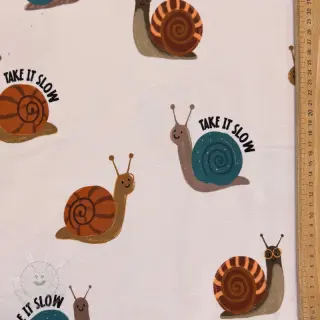 Sweat kuschel Snails off white digital print