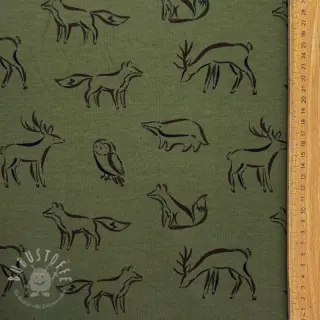 Sweat kuschel SOFT Forest animals green