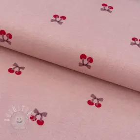 Baumwollstoff FLANNEL Cherries mauve