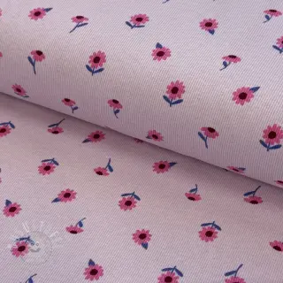 Jersey RIB Flowers lilac