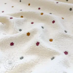 Mantelstoff TEDDY EMBROIDERY Cuties ecru