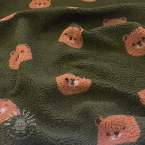 Mantelstoff TEDDY Bears green