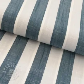Viskosestoff YARN DYED Stripes BIG petrol