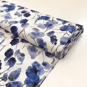 Viskosestoff RADIANCE Galia blue digital print