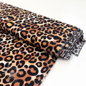 Viskosestoff RADIANCE Panthera brown digital print