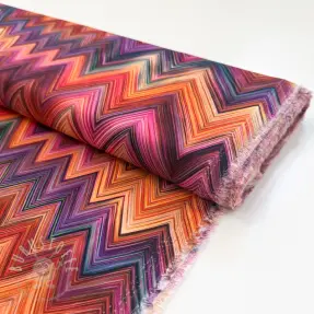 Viskosestoff RADIANCE ZIGZAG orange digital print