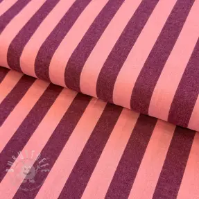 Baumwollstoff YARN DYED NOVA Stripe aubergine