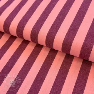 Baumwollstoff YARN DYED NOVA Stripe aubergine