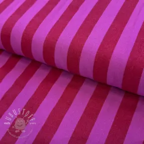 Baumwollstoff YARN DYED NOVA Stripe red fuchsia