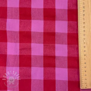 Baumwollstoff YARN DYED SONJA Checks red fuchsia