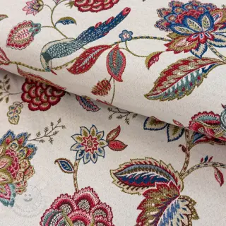 Dekostoff jacquard Palampore blanc