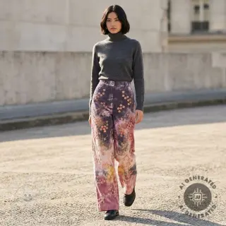 Feincord TIE DYE 21W Dandy design F