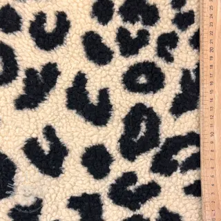Mantelstoff TEDDY Panther love ecru