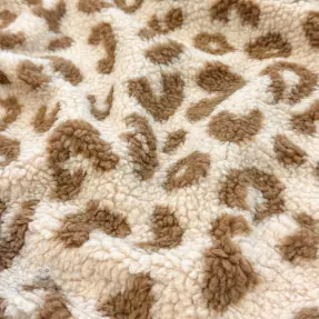 Mantelstoff TEDDY Panther love light sand