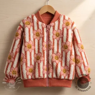 Mantelstoff TEDDY JACQUARD Pretty mix design D