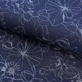JEANS EMBROIDERY Jacquard Flowers