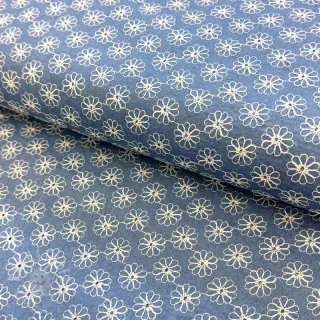 JEANS DENIM VELVET JACQUARD Flowers black