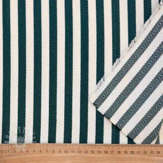 Dekostoff Herringbone striped bottle green